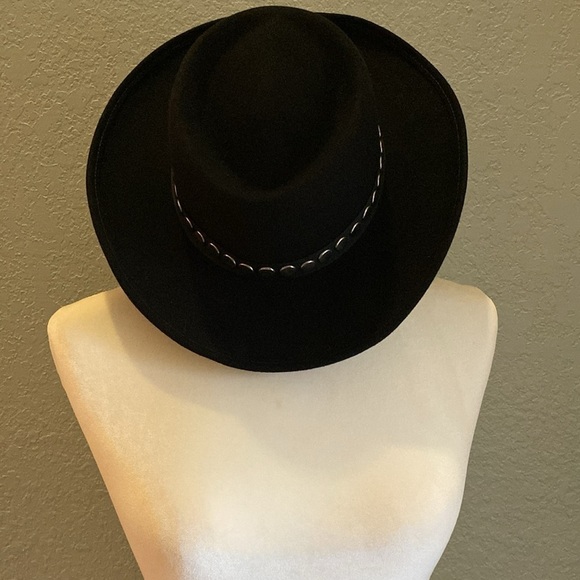 Vintage Bollman Doeskin 100% Wool Hat Black w/ Silver Studs - Picture 11 of 11